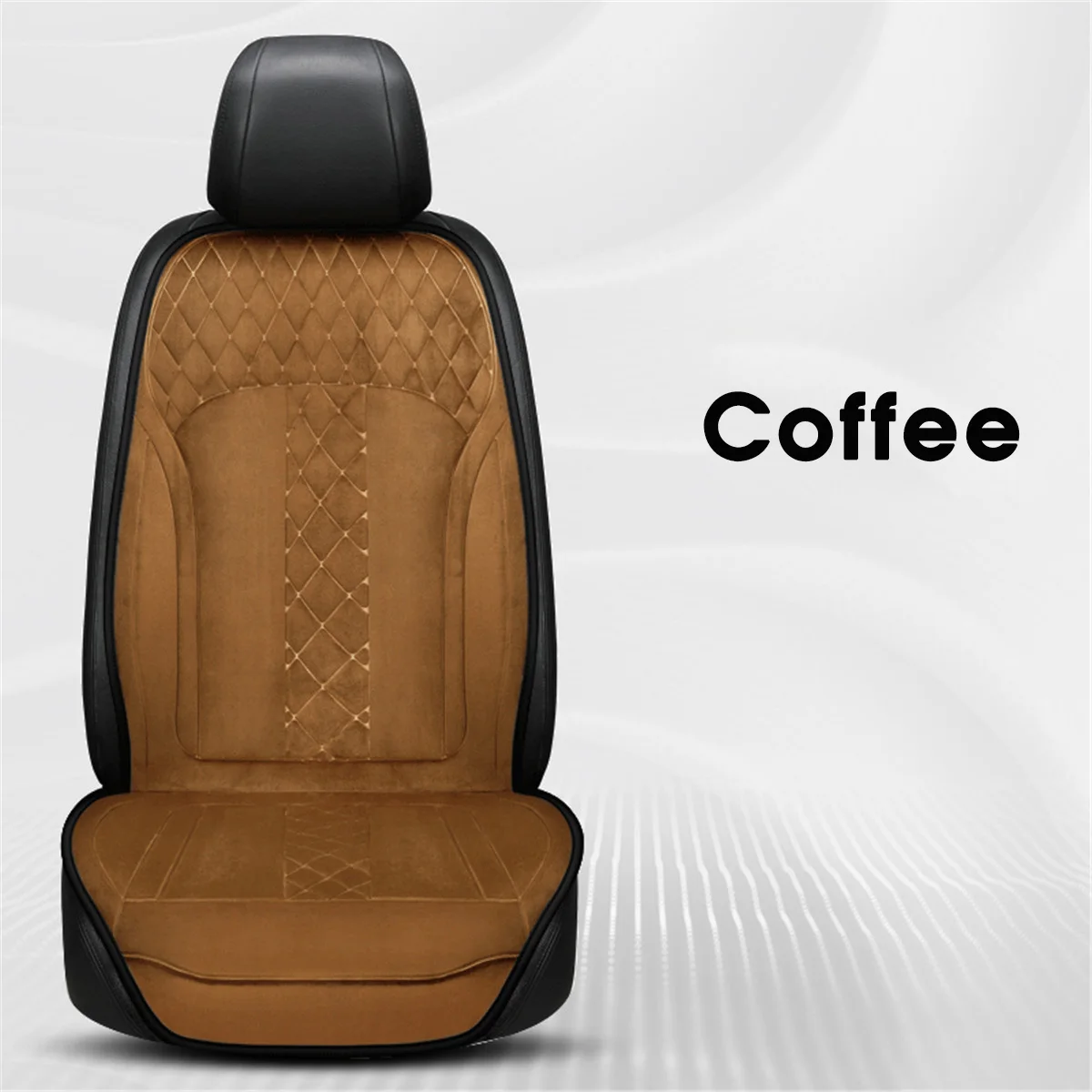Coffee 12 В 26 Вт зимняя подушка с подогревом, чехол для автомобильного сиденья, плюшевый стульчик, нагреватель, теплый, быстро нагреваемый и регулируемый - Название цвета: Coffee