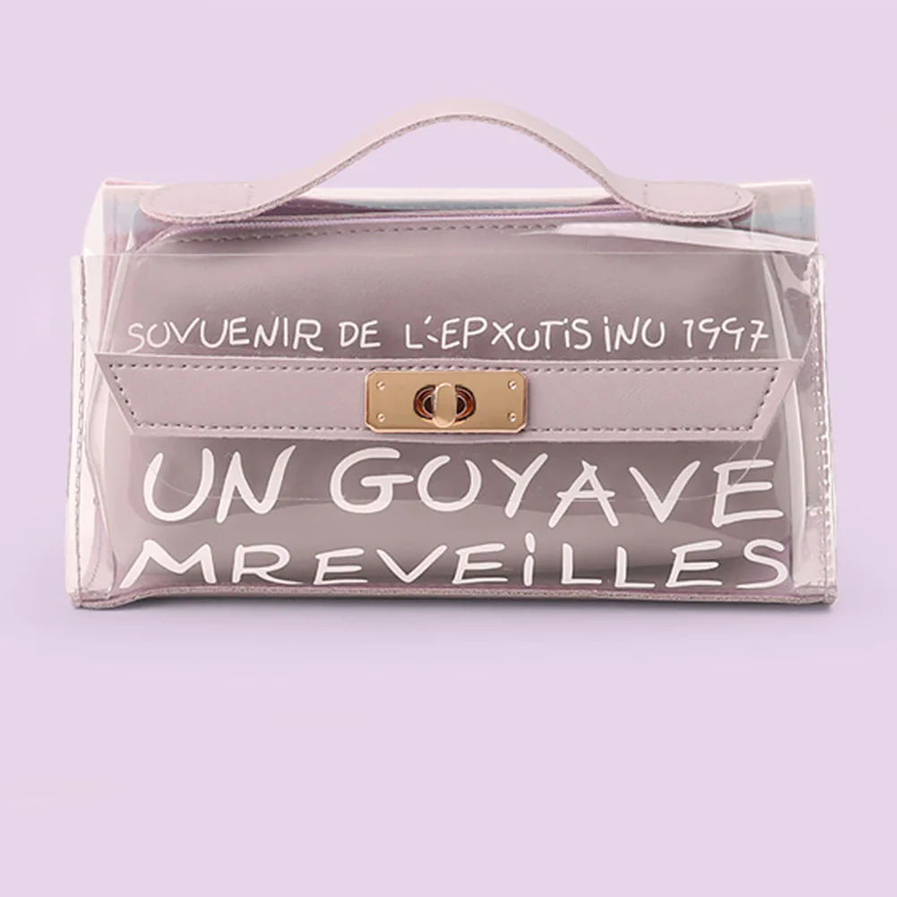 

Office Transparent Organizer Durable School Bag Student Portable Cute Pouch Large Capacity Pencil Case Gift Stationery