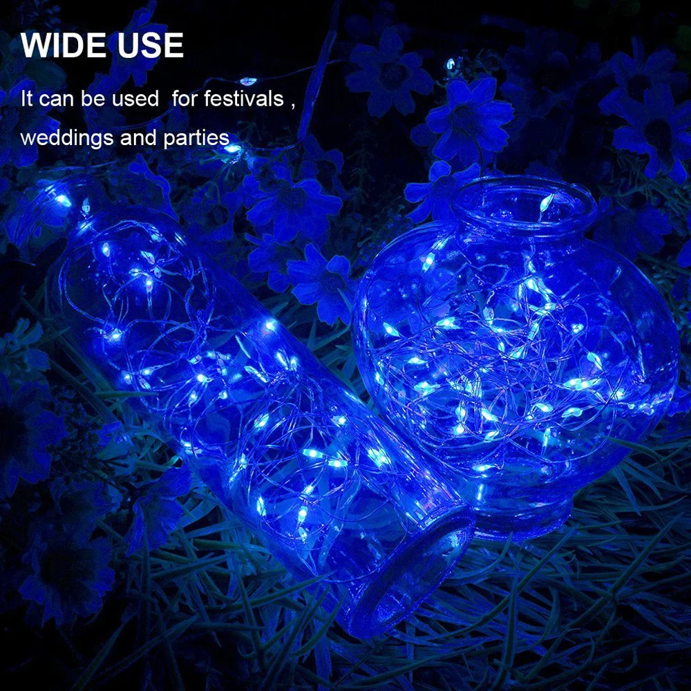 Fairy Lights Battery Operated LED String Lights Remote Control Timer Twinkle String Lights 8 Modes 5m 10m Firefly Lights purple string lights