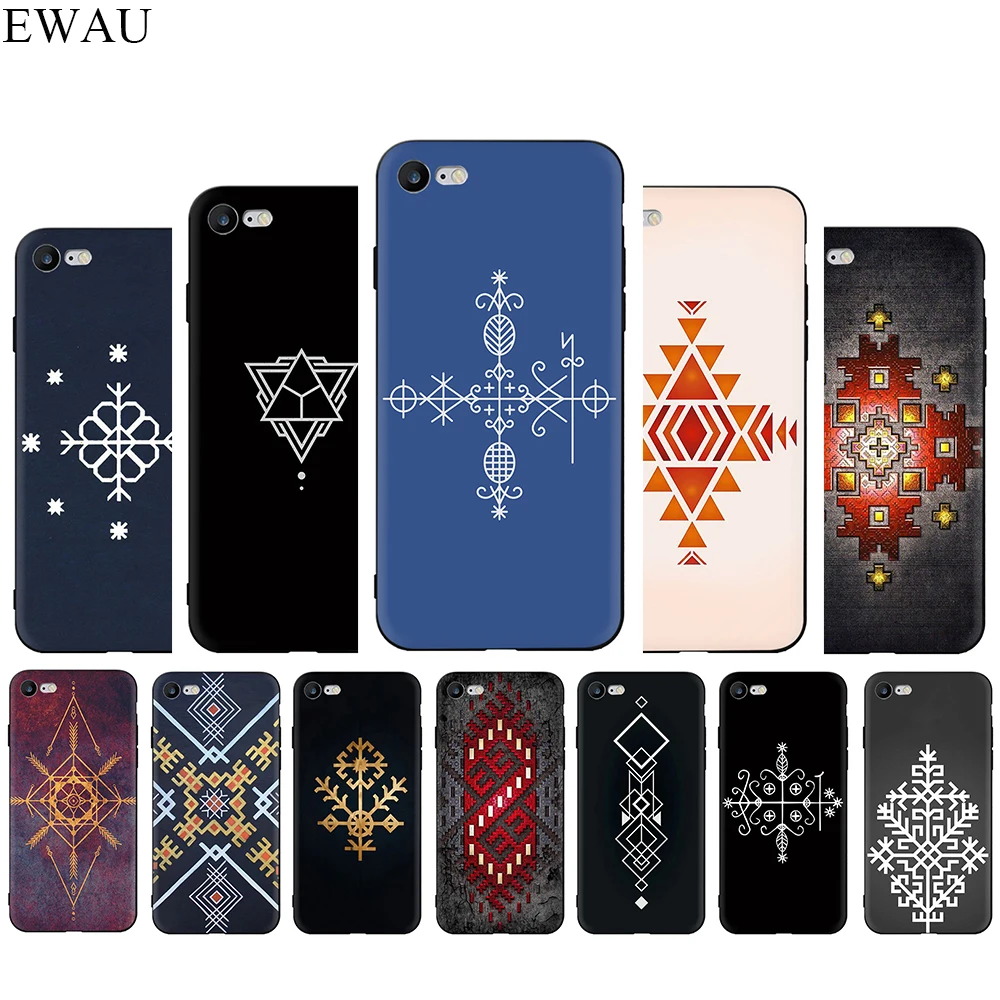 EWAU Латвийский этнический солнцезащитный Популярный силиконовый чехол для телефона iPhone 5 5S SE 6 6s 7 8 Plus X XR XS 11 Pro Max