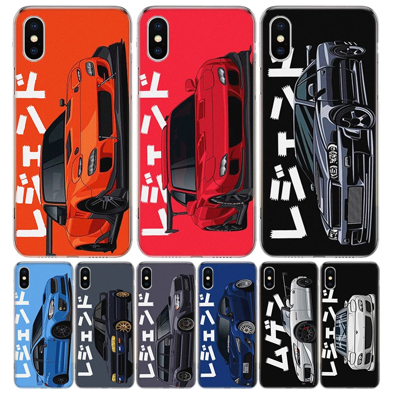 Jdm東京ドリフトスポーツカーカバー電話ケースiphone 11 14プロマックス13 12ミニ6 8 6s 7プラスxs Xr 5s Seアートcoque携帯 電話用緩衝材 Aliexpress