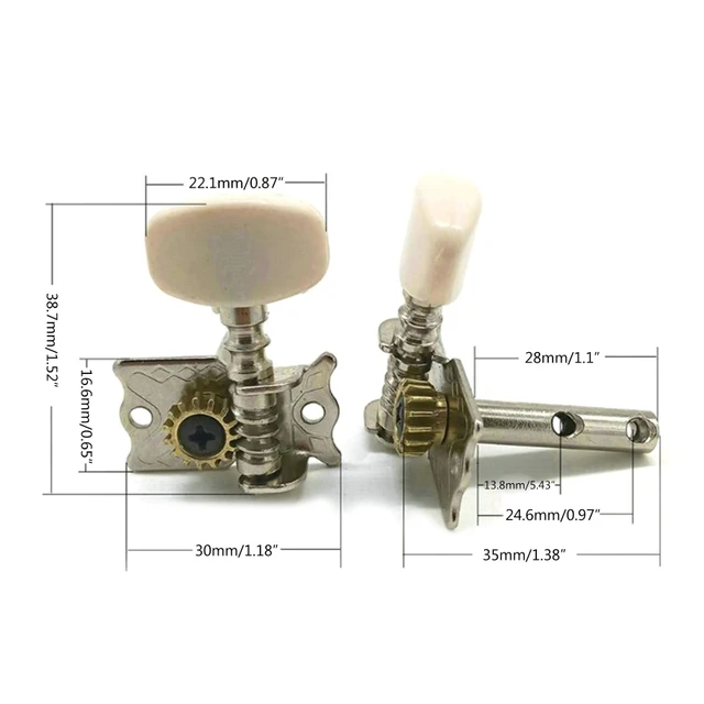 6Pcs/pack 3L 3R Guitar String Tuning Pegs Tuner Machine Heads Knobs Tuning Keys Acoustic Guitar Parts with Mount Screws 1
