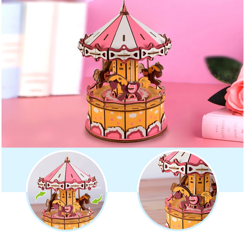 CUTEBEE музыкальная шкатулка кукольный дом Миниатюрный DIY кукольный домик с деревянная мебель для дома игрушки для детей на день рождения Рождественский подарок MUB1