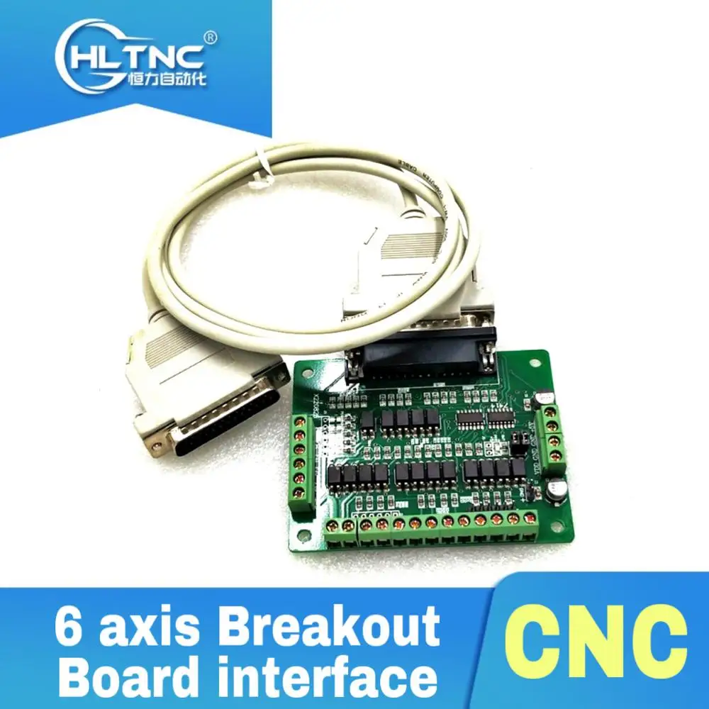 DB25 Cable 1PC 6 Axis DB25 Breakout Board Interface Adapter 