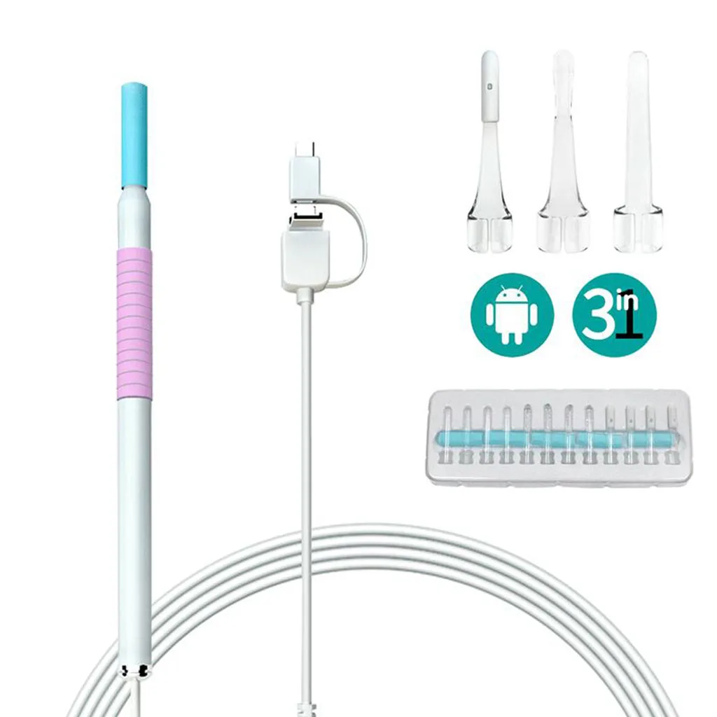 1080P HD 6 LED Flexible 5.5mm Micro USB Endoscope Borescope Inspection Semi-Rigid Cleaner Scope Camera for Android Phone PC ​