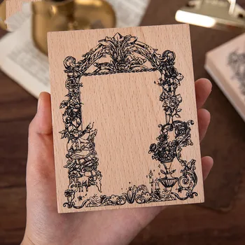 

Big Size 9x11.4cm Notebook Diary Vintage Basic Wood Stamp DIY Wooden Stamps for Scrapbooking Stationery Standard Stamp Kids Gift