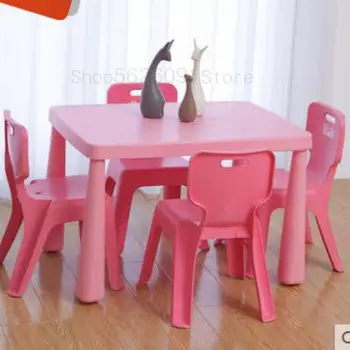 

Children Furniture Suits Plastic Table Chair Kindergarten Baby Is Learning To Write The Table For Dinner