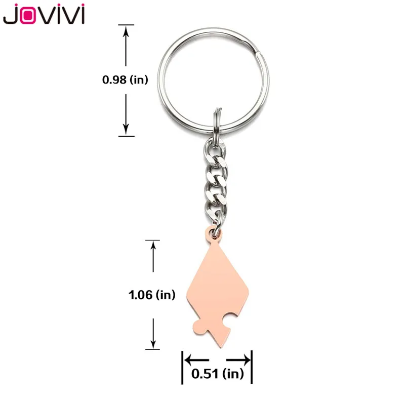 Jovivi Новая нержавеющая сталь 5 шт./6 шт. лучшие друзья брелки Дружба Очарование части головоломки подарок брелок ювелирные изделия