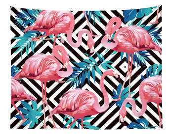 

Flamingo Tapestry Printed Wall Hanging for Living Room Tropical Plants Home Wall Decoration Home Decor Wall Tapestry