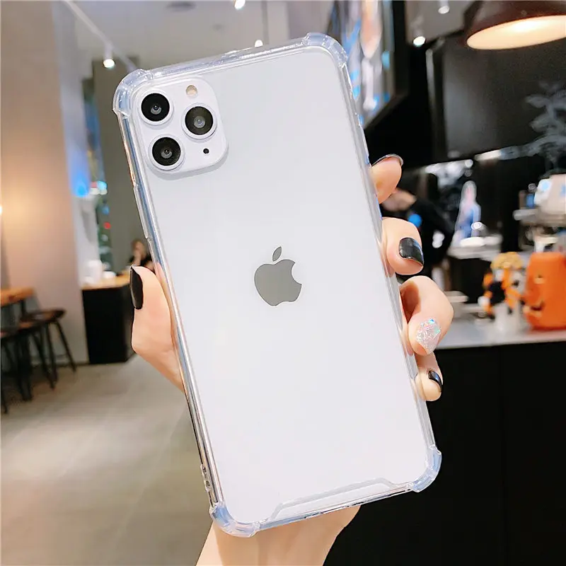 Lovebay прозрачный противоударный чехол для iPhone 11 Pro X XR XS Max 7 8 Plus, яркий однотонный чехол для телефона s, твердая акриловая задняя крышка - Цвет: TR