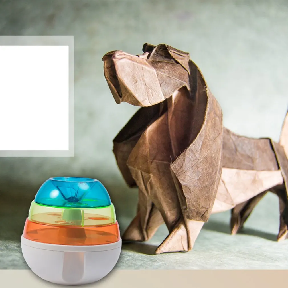 Игрушка-неваляшка для домашних животных, кошка и собака, головоломка, автоматическое устройство для протекания домашних животных, мячик для еды, радуга, медленная еда