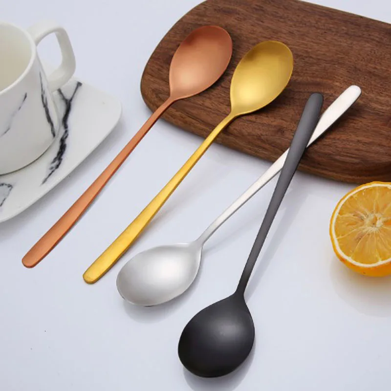 Ложка из нержавеющей стали 304 с длинной ручкой изысканная столовая ложка в