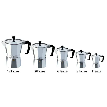 

Eworld Moka Espresso Coffee Maker Machine /glantop Aluminum 1cup/3cup/6cup/9cup/12cup Italian Stove Top//percolator Pot Tool