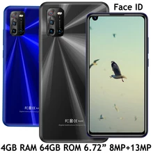 Smartphones globais 8x rosto id 8mp + 13mp 4g ram + 64g rom android 6.72