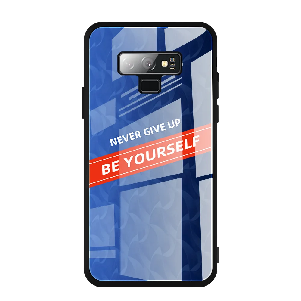 CP-02 Для samsung Note 10 Note 10 Pro Note 8 Note 9 S10 S10 Plus A10 A30S A50S A80 A90 никогда не оставляйте слов Вдохновленный стеклянный Капа - Цвет: CP-02