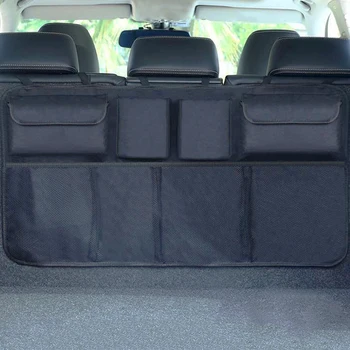 

Car Trunk Organizer Rear Seat Back Storage Bag Multi Hanging Nets Pocket Auto Stowing Tidying Interior Accessories Supplies