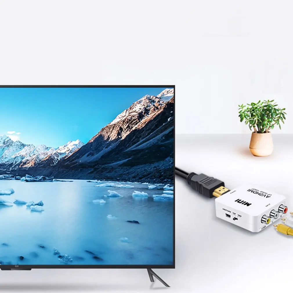 Мини Av в HDMI конвертер Hd 1080P HDMI конвертер Hd 1080P адаптер сильная стабильность для HD tv DVD tv Box