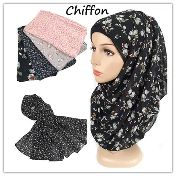 

L3 10pcs High quality flower printed chiffon hijab scarf lady scarf/scarves long wrap headband maxi scarf 180*75cm