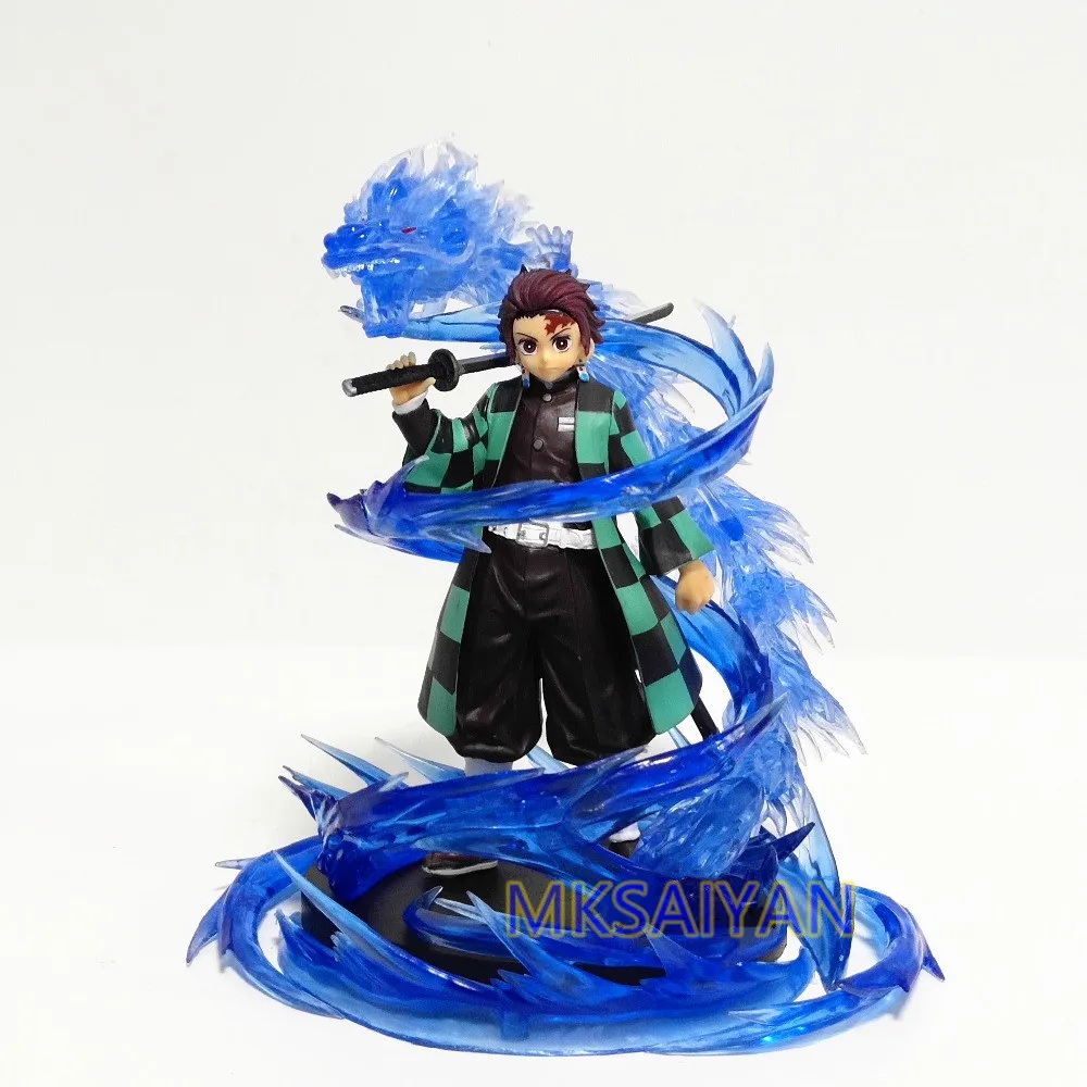 Фигурки Demon Slayer Kimetsu no Yaiba Kamado Tanjirou Kamado Nezuko Аниме Figma Dragon Effect игрушка модель ПВХ кукла Juguetes - Цвет: Tanjirou effect