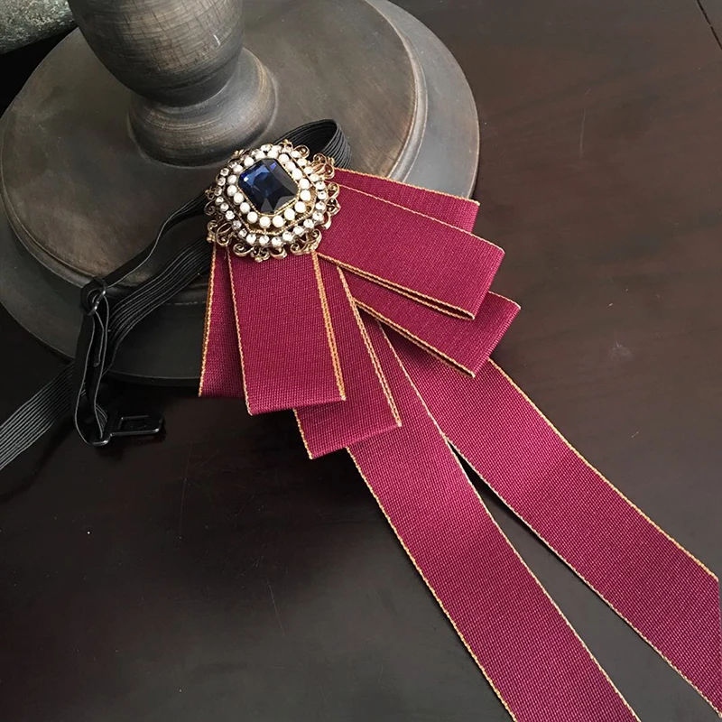 Ribbon Bow Tie Женский Мужской свитер рубашка бант из ленты галстук-платок Свадебный костюм для жениха Клубные вечерние галстук-бабочка из сплава со стразами и кристаллами - Цвет: Ribbon Bow Tie