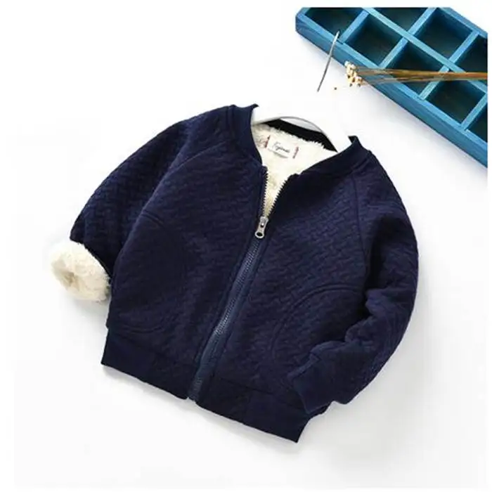 Зимние куртки с шапкой для маленьких девочек и мальчиков; парка для новорожденных; пальто с мехом; детская куртка с капюшоном; парка; Одежда для младенцев - Цвет: Синий