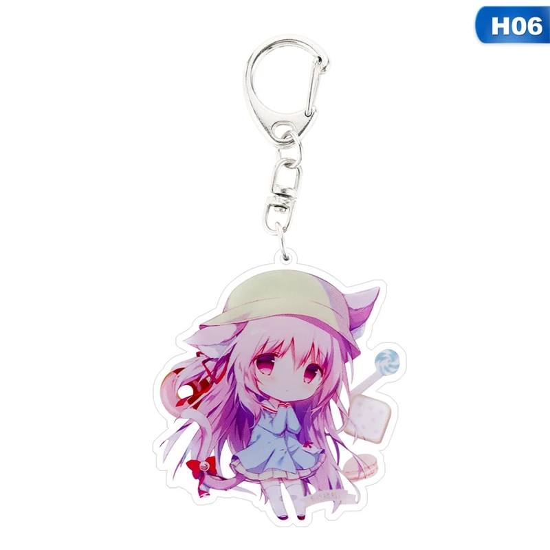 Kawaii Anime Key Chain Azur Lane Enterprise Prinz Eugen Acrylic Keychain keyring Pendant Anime