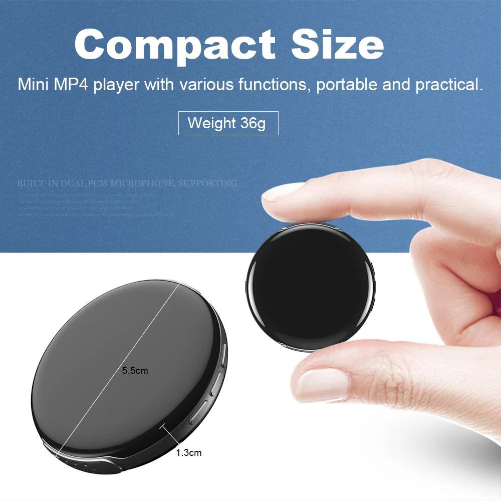 Мини Bluetooth 4,0 встроенный динамик MP3 музыкальный плеер память 8G/16G металлический спортивный MP3-плеер с fm-радио электронная книга Бесплатный Шнур