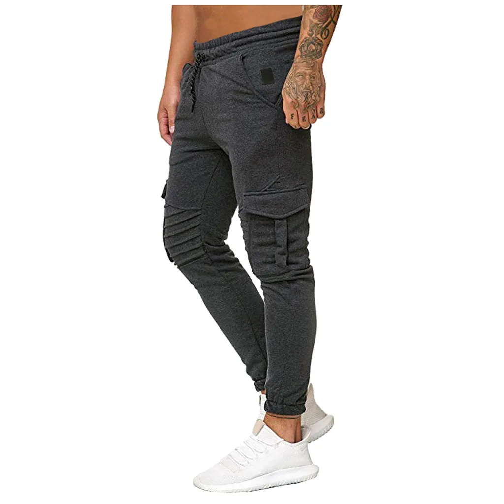 Pantalones hombre,, мужские комбинированные градиентные комбинезоны, повседневные, с карманами, спортивные, рабочие, повседневные брюки, штаны, calca masculina