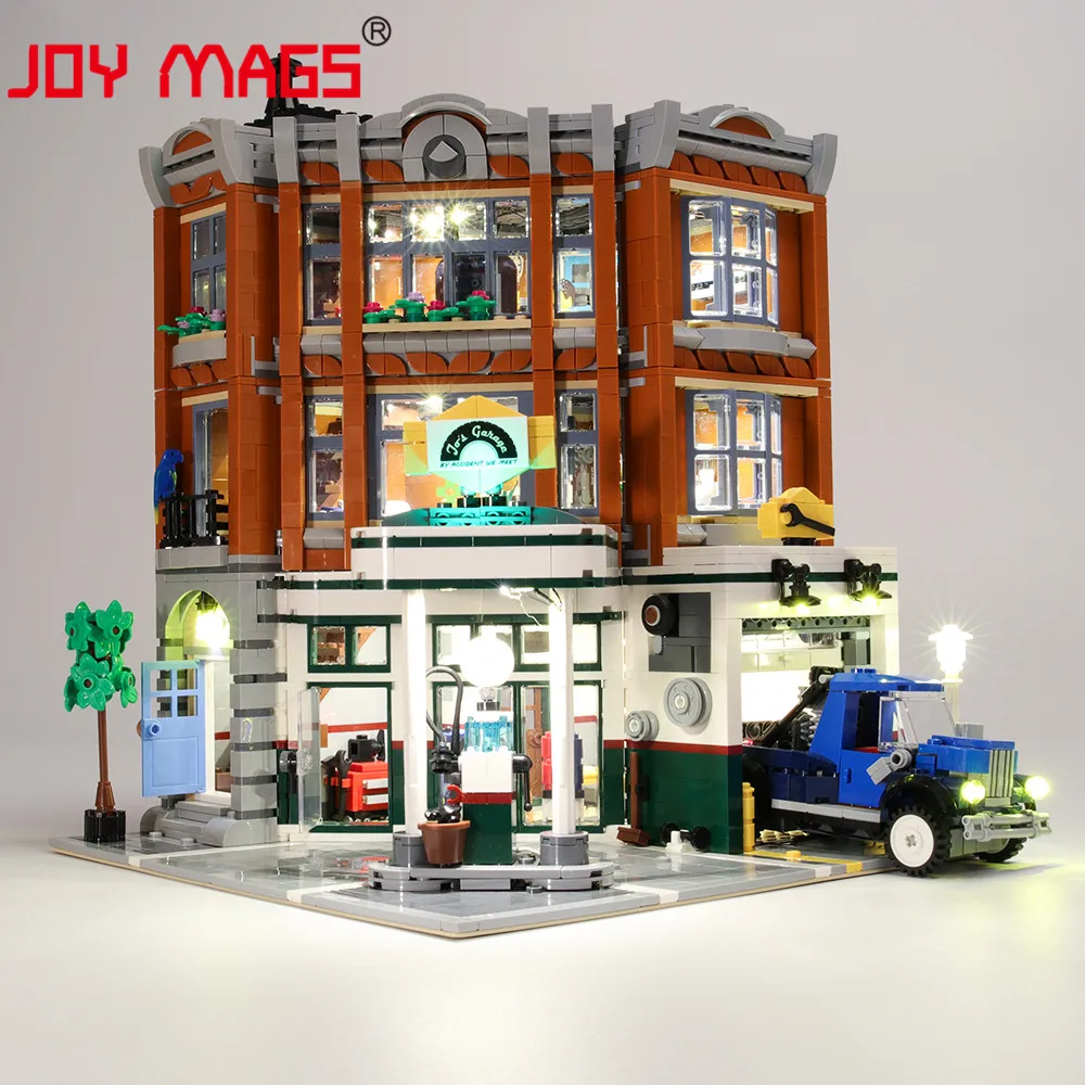 JOY MAGS только светодиодный светильник Набор для 10264 Creator угловой гараж авто ремонтная станция светильник ing набор совместим с 15042(без модели