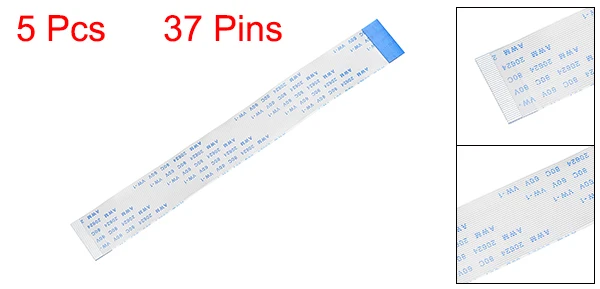 37 Pins Uxcell 5 шт. Гибкий плоский кабель 0,5 мм Шаг 150 мм FPC FFC гибкий ленточный кабель для ЖК-телевизора автомобиля аудио dvd-плеер(тип B - Цвет: 37 Pins
