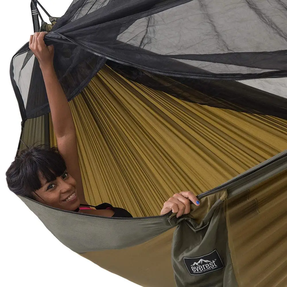 

Mosquito Net Hammock Outdoor Parachute Cloth Army Camping Air Tent Single Double Travel Survival Hunting Sleeping Bed Portable