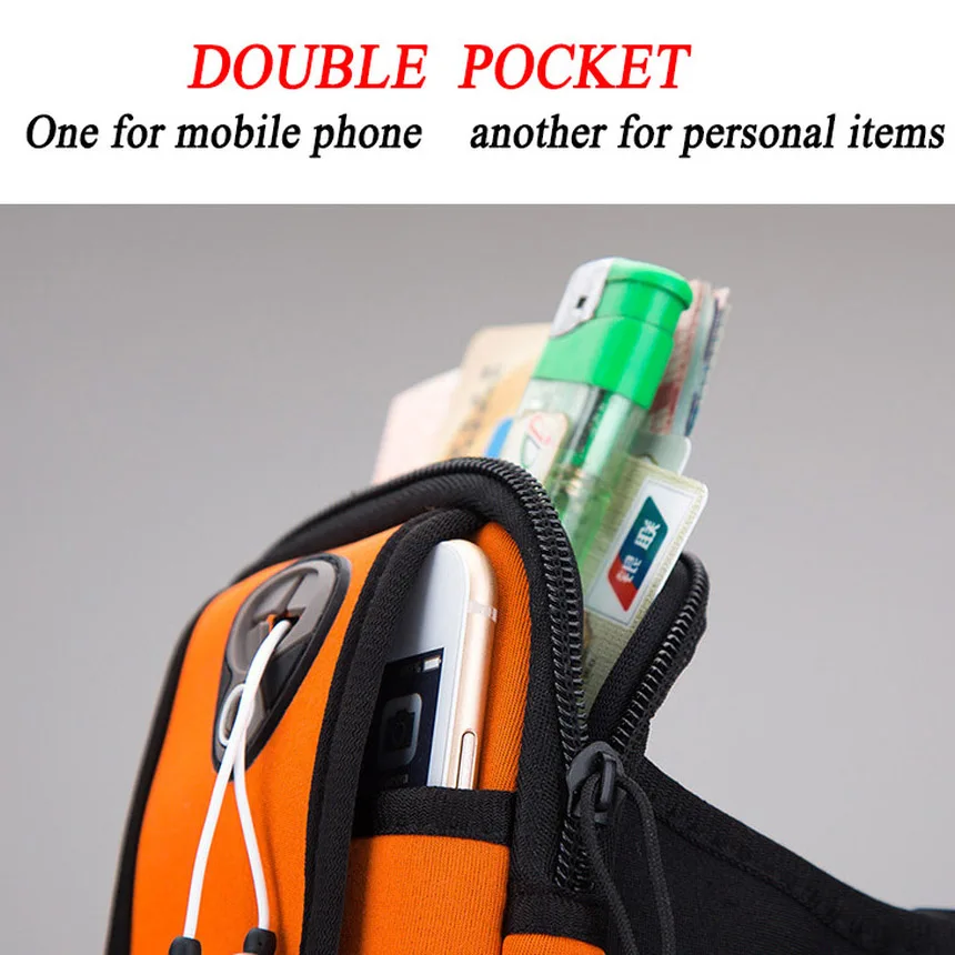 Universal Running Bag Sports Armband Waterproof Mobile Phone Keys Pouch Running Bag for Xiaomi Redmi Huawei Iphone Samsung 2