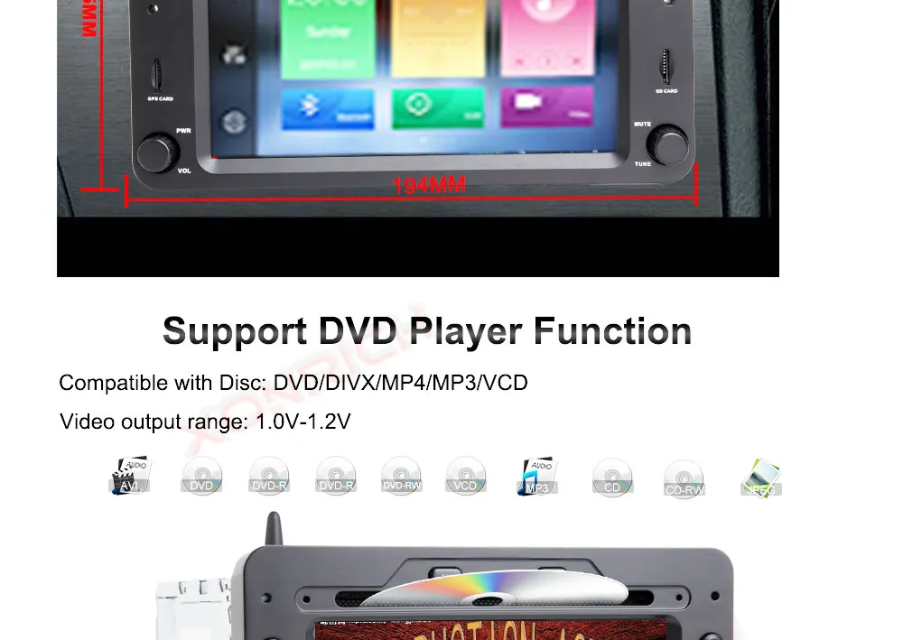 Top Xonrich 1 Din Auto Radio Android 9 For Alfa/Romeo/Spider/Brera/159 Sportwagon RAM 4G Car Multimedia Video DVD Player GPS USB DVR 4