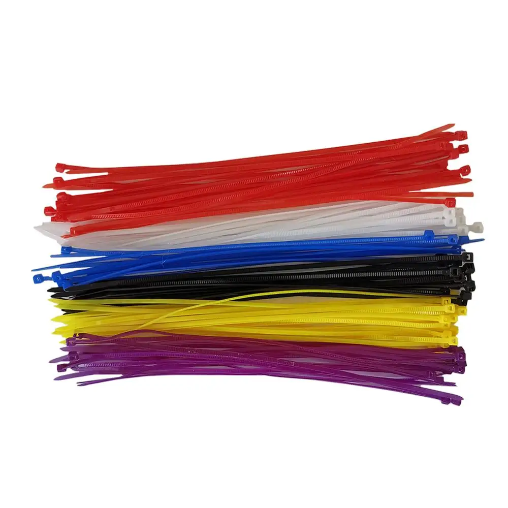 Самоблокирующиеся Нейлоновые кабельные стяжки 100 шт. инструмент для ремонта