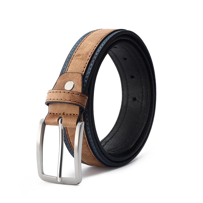 

Men Belts Metal Pin Buckle Brand High Quality Fashion Leather Belts for Men Luxury Work Business Strap