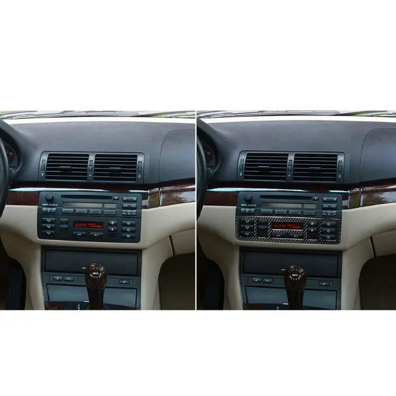 Автомобильные наклейки из углеродного волокна для E46 1998-2006 центральный контроль