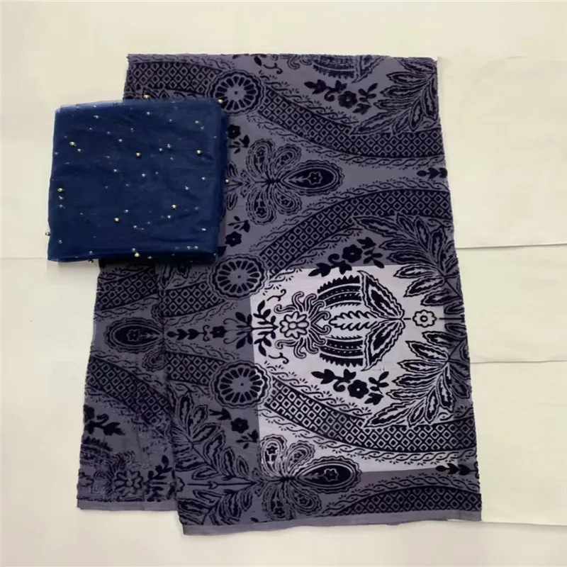 

5+2yards! most beautiful Silk lace Fabric Satin For Dress new arrival African silk velvet fabric good quality for gold LXE082705