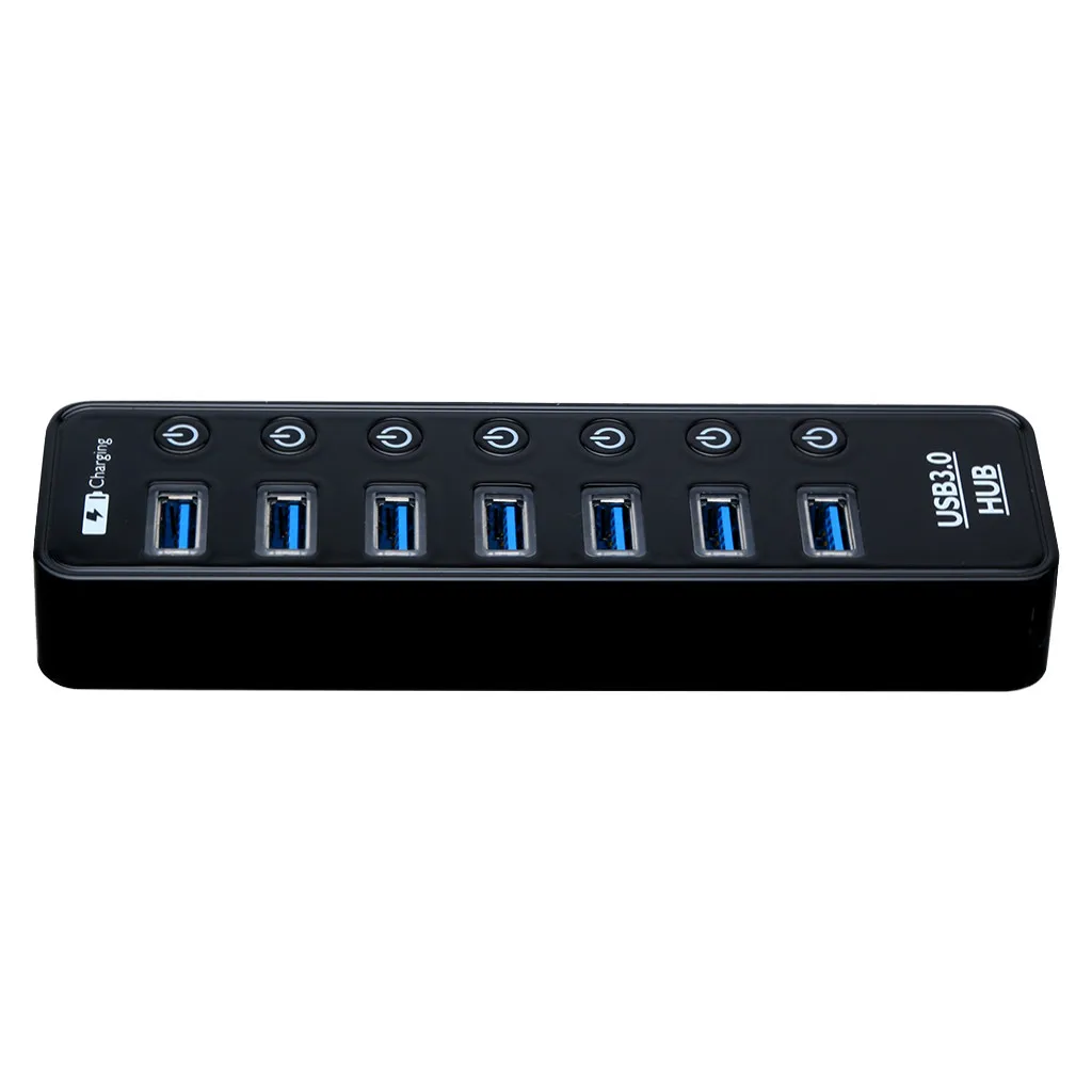 Ouhaobin USB3.0 концентратор высокой Скорость Зарядное устройство USB3.0 чип 7-Порты и разъёмы концентратор для компьютера USB ЗУ для мобильного телефона