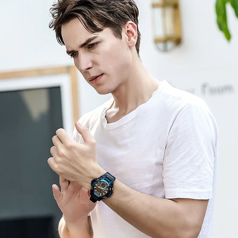 SMAEL-reloj masculino militar, deportivo, cronógrafo militar masculino, cronógrafo para hombre, resistente al agua - Imagen 6