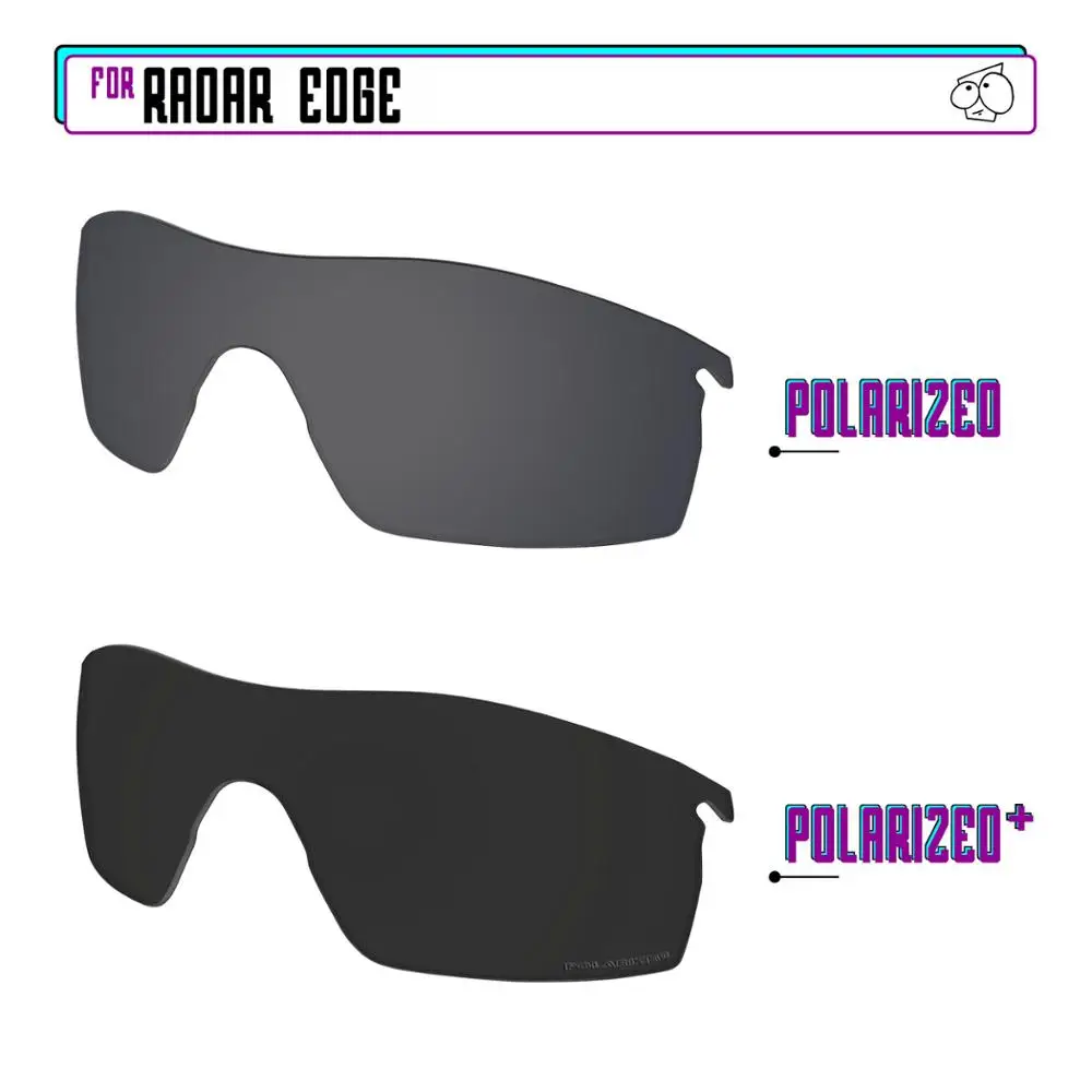 

EZReplace Polarized Replacement Lenses for - Oakley Radar Edge Sunglasses - BlackP Plus-BlackIRP