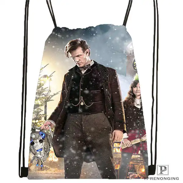 Drawstring Backpack Индивидуальная походная сумка на шнурке с изображением Питера-капалди-доктора-кто, милый рюкзак для детей(черная спинка) 31x40 см#2018612-01-12 - Цвет: Drawstring Backpack