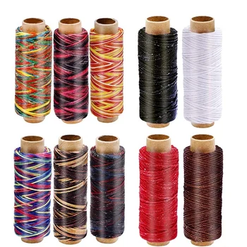 

LMDZ Leather Waxed Thread Leather Sewing Leather waxed Cord Flat Waxed Thread Wax Hand Stitching Thread Leather Thread Wax