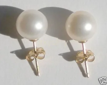 

Real Natural 10mm White AAAA South Sea Pearl Earrings