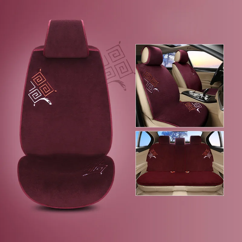 Version A Высококачественный, из овчины шерсть сиденья для Audi A1 A3 A4 B8 B7 B6 B5 A6 C6 C7 A8 A8L Q3 Q5 Q7 автомобильные аксессуары - Название цвета: Version A