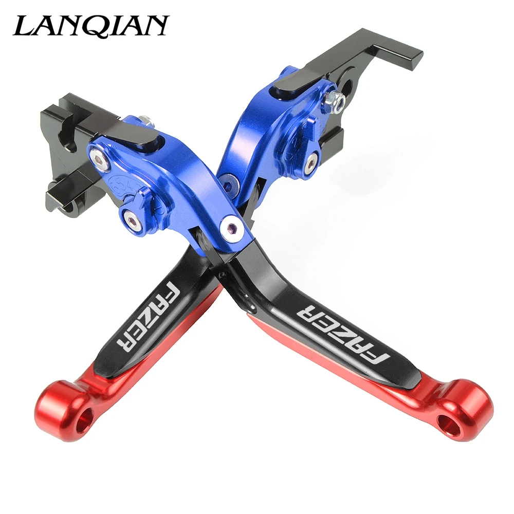 Motorcycle Accessories CNC Adjustable Brake Clutch Levers With LOGO For YAMAHA FAZER FZ1 FAZER 2001 2002 2003 2004 2005 - Цвет: BKBUBKRD