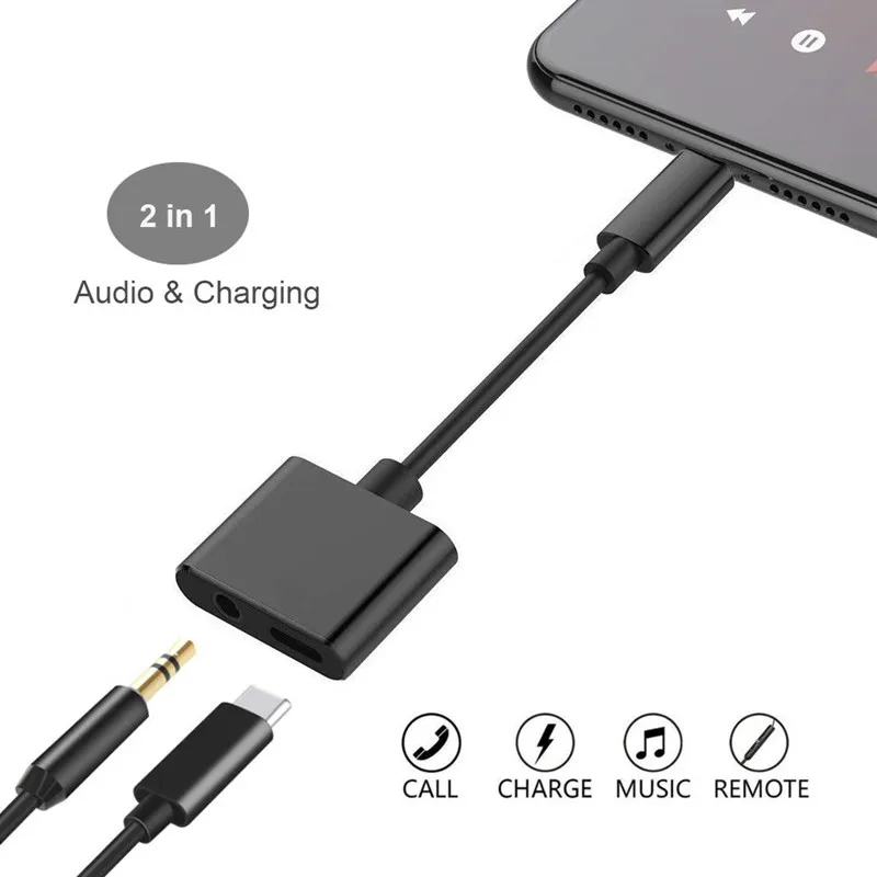 Адаптер Tupe c для huawei P30 Lite Pro samsung Note 10 s10 s11 plus адаптер type до 3 5 мм Aux разветвитель