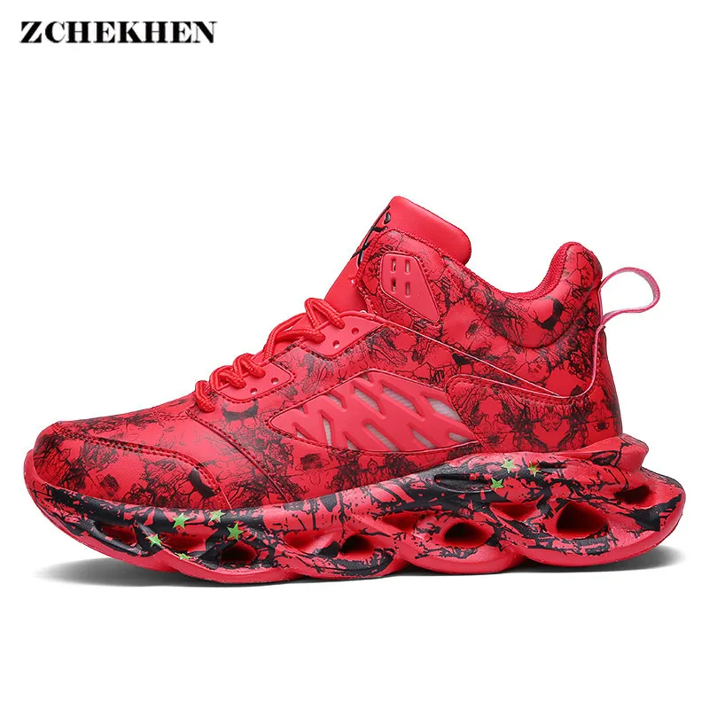 

Fashion Men's Hip Hop Shoes Graffiti High Top Chunky Sneakers Autumn Summer Casual Mesh Shoes Boys Zapatos Hombre Size 39-47