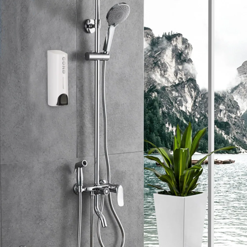 Soap Dispenser Wall Mounted 350ml Shower Shampoo Liquid Dispenser Bathroom Kitchen