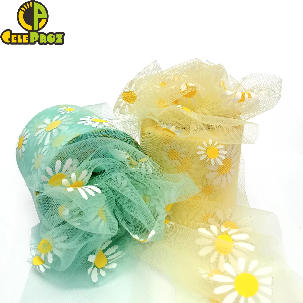 6 см 25Y Дейзи Тюль мягкий цветок Floret сетки для поделок ручной орнамент украшения