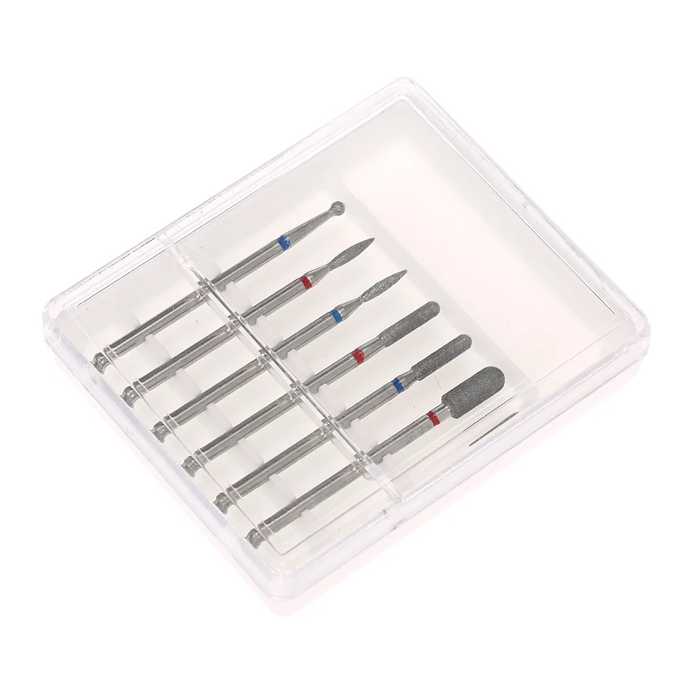 6pcs Nail Drill Bits Cuticle Cleaner Dust Drill Brush Rotary Polishing Nail Grinding Heads Nail Salon Tools Nail Grinding Tool